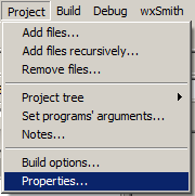 project properties