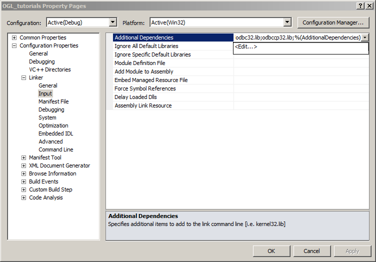 additional dependencies