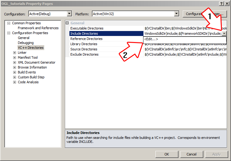 include directories