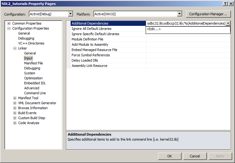 additional dependencies