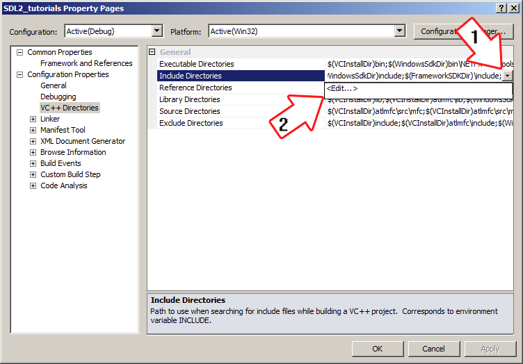 include directories