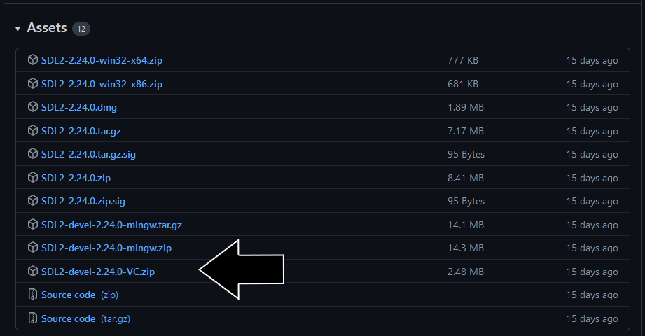 sdl2 download page