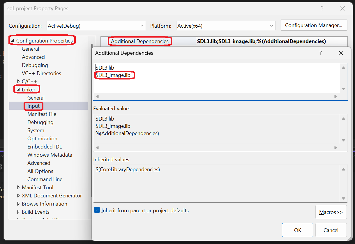 Add SDL image linker